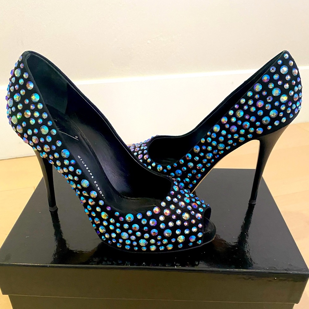 Giuseppe Zanotti multicolor crystal pumps